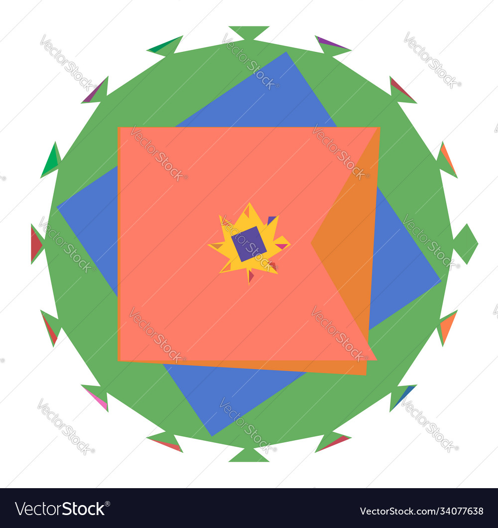 Abstract random geometry shape generative art vector image Abstract random geometry shape generative art
