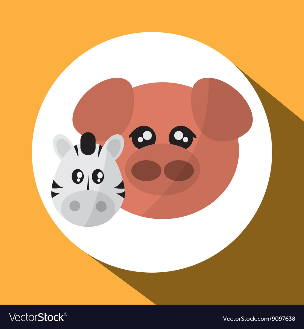 Animal face design cartoon icon