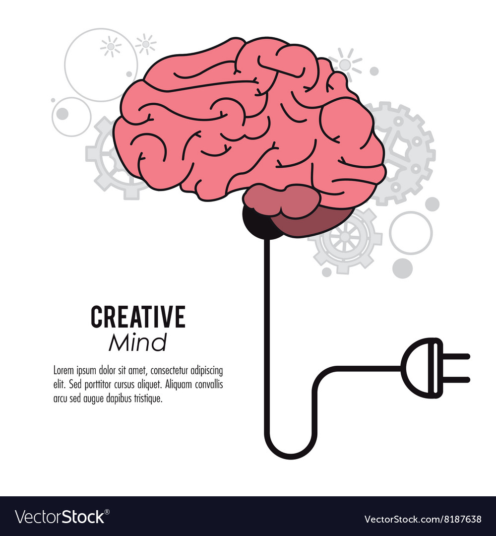 Creative mind and idea icon design