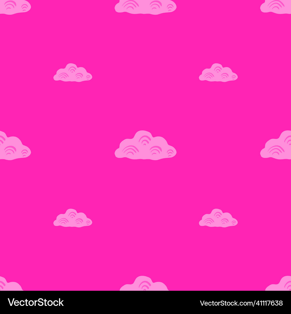 Cute clouds seamless pattern stylized children Vector Image