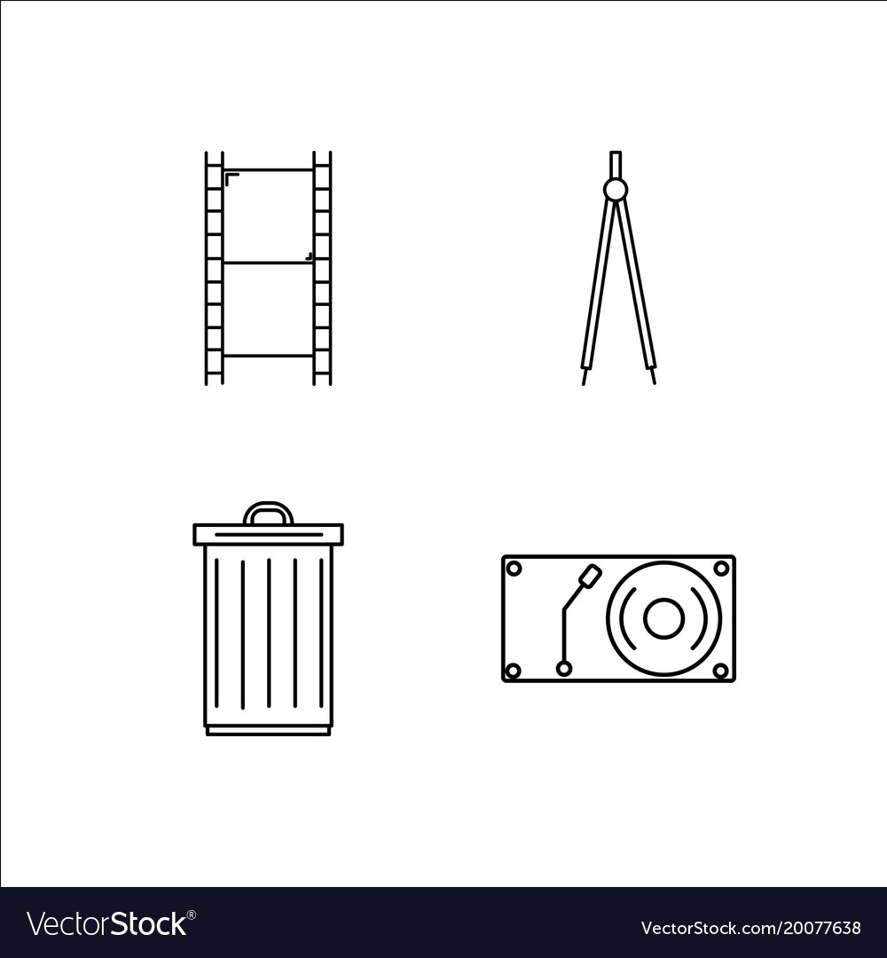Design and studio simple linear icon setsimple