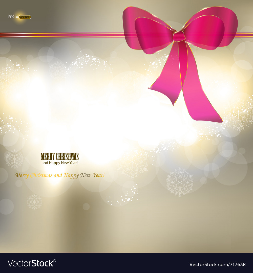 Elegant christmas background with ribbon and place