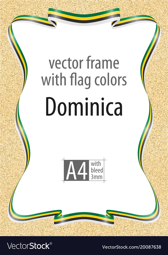 Frame and border of ribbon with the colors