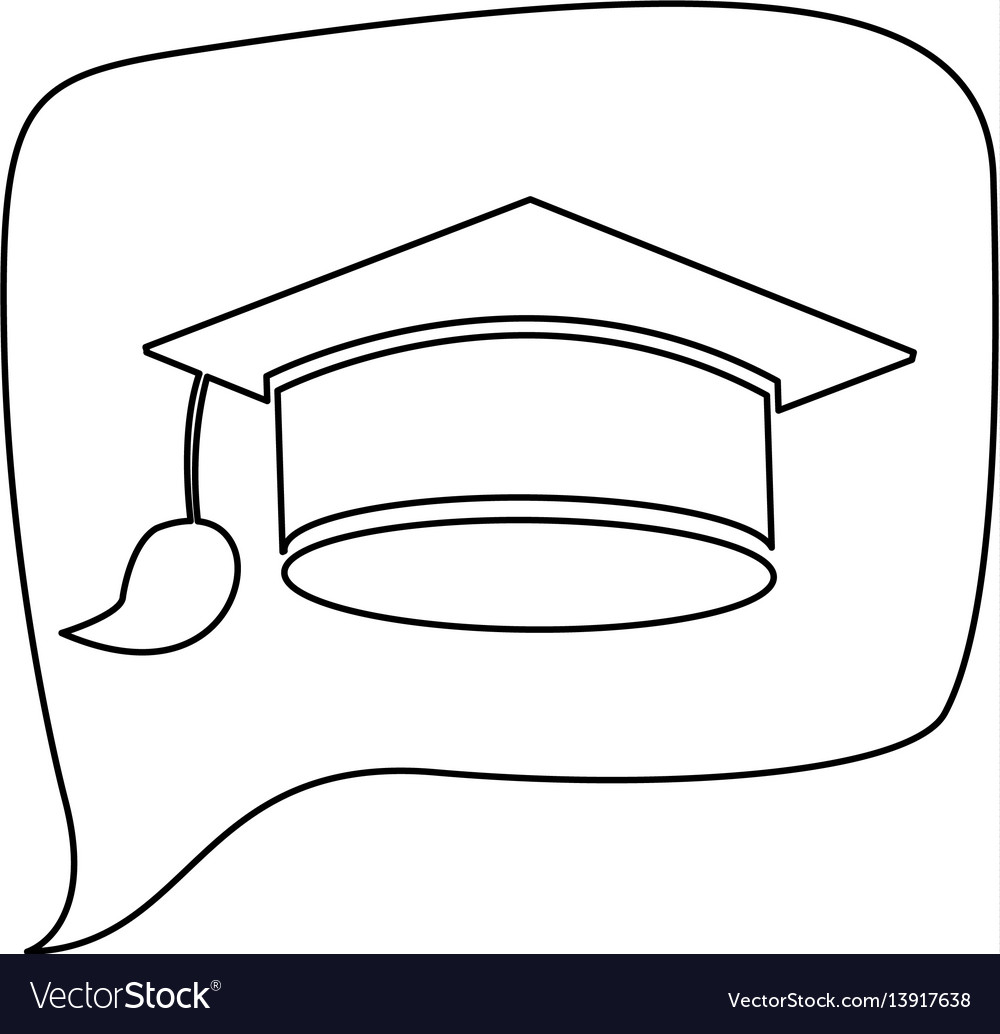 Graduation cap line icon education