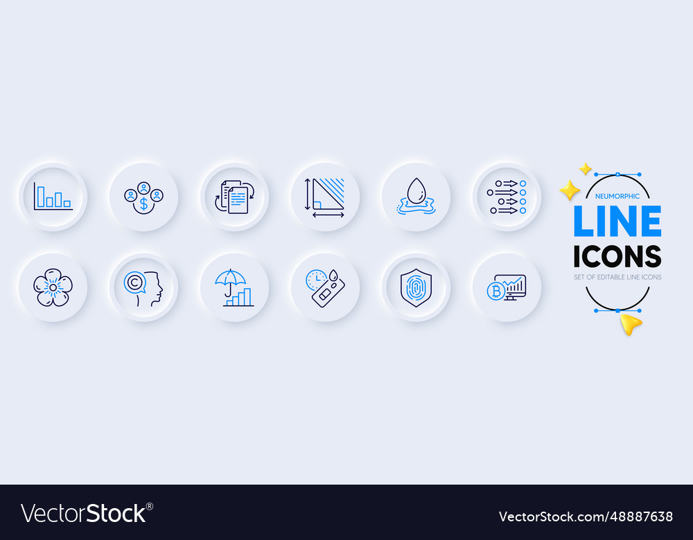 Histogram water splash and bitcoin chart line vector image Histogram water splash and bitcoin chart line