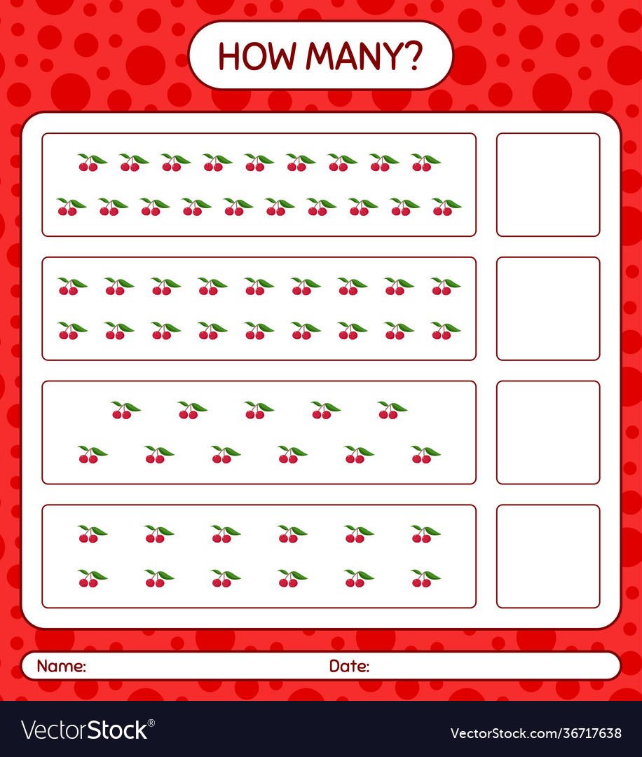 How many counting game with indian prune vector image How many counting game with indian prune