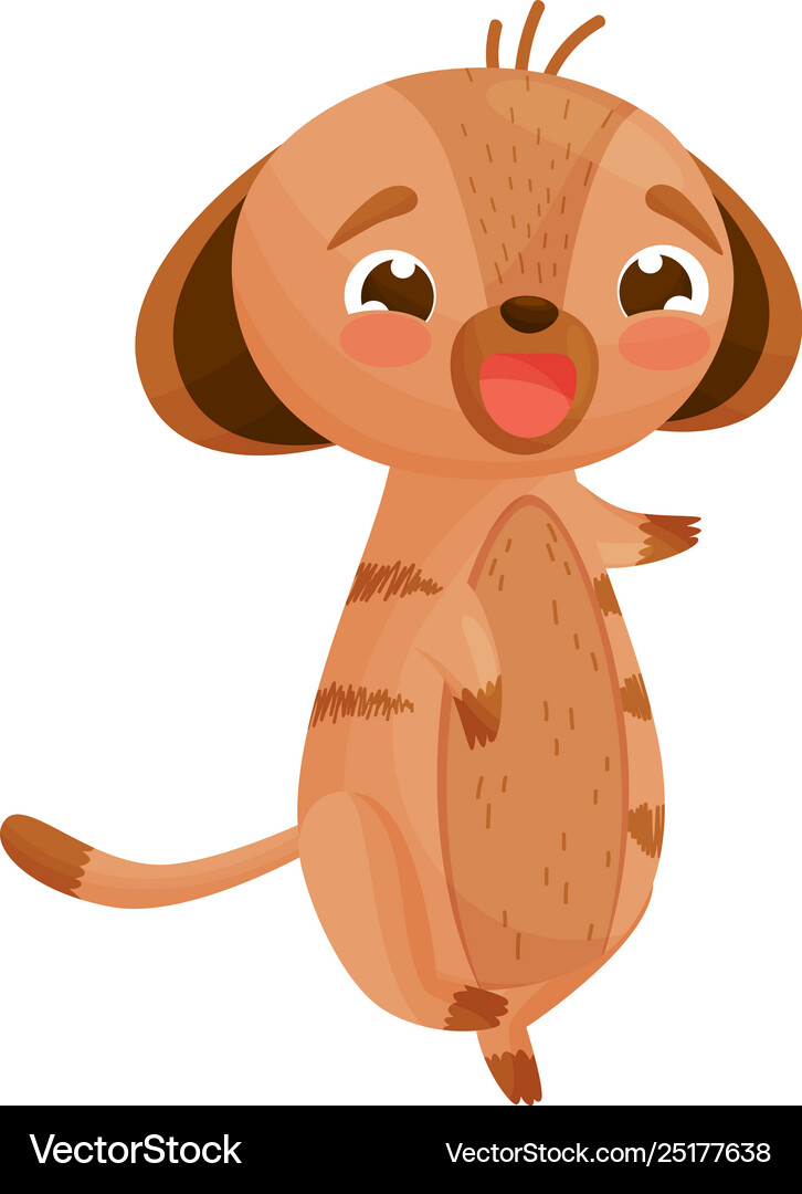 Humanized gopher dancing Royalty Free Vector Image