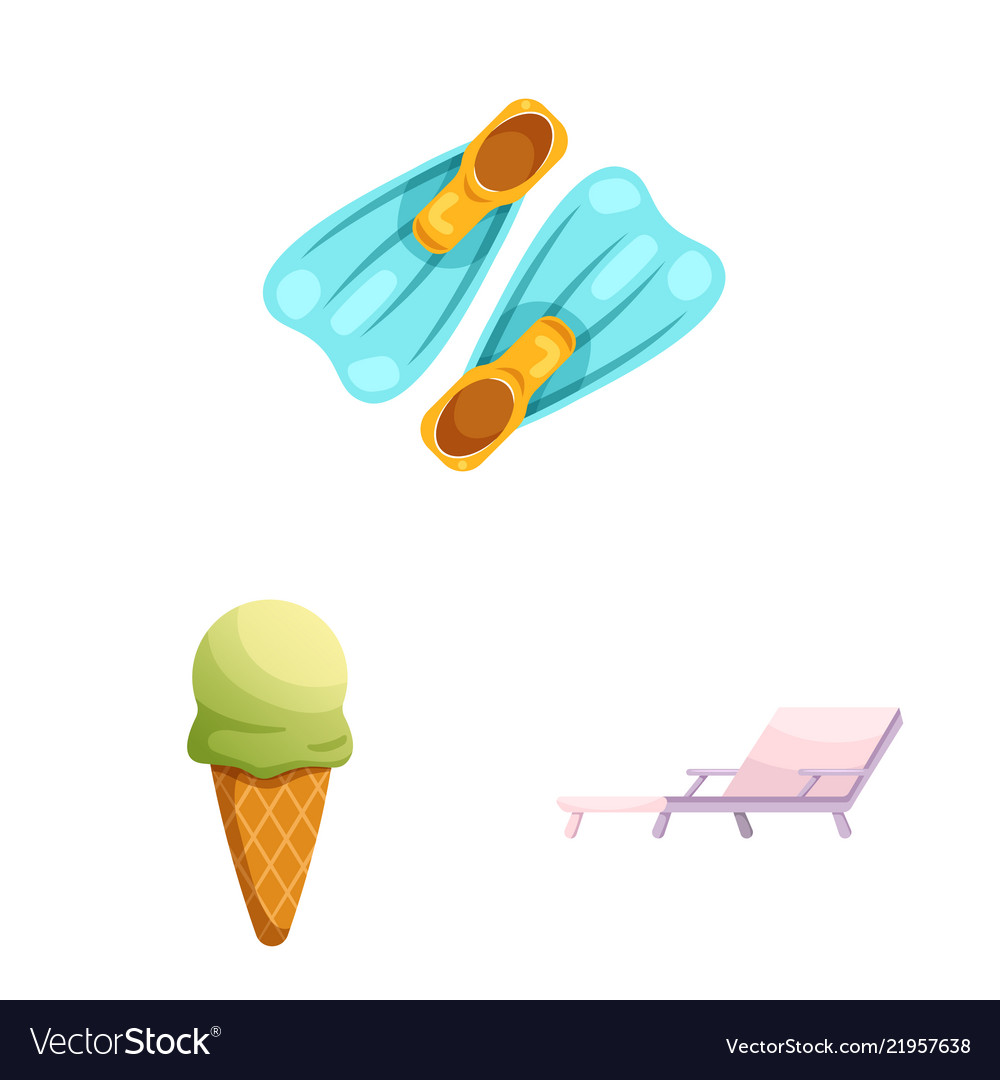 Isolated object of pool and swimming icon set