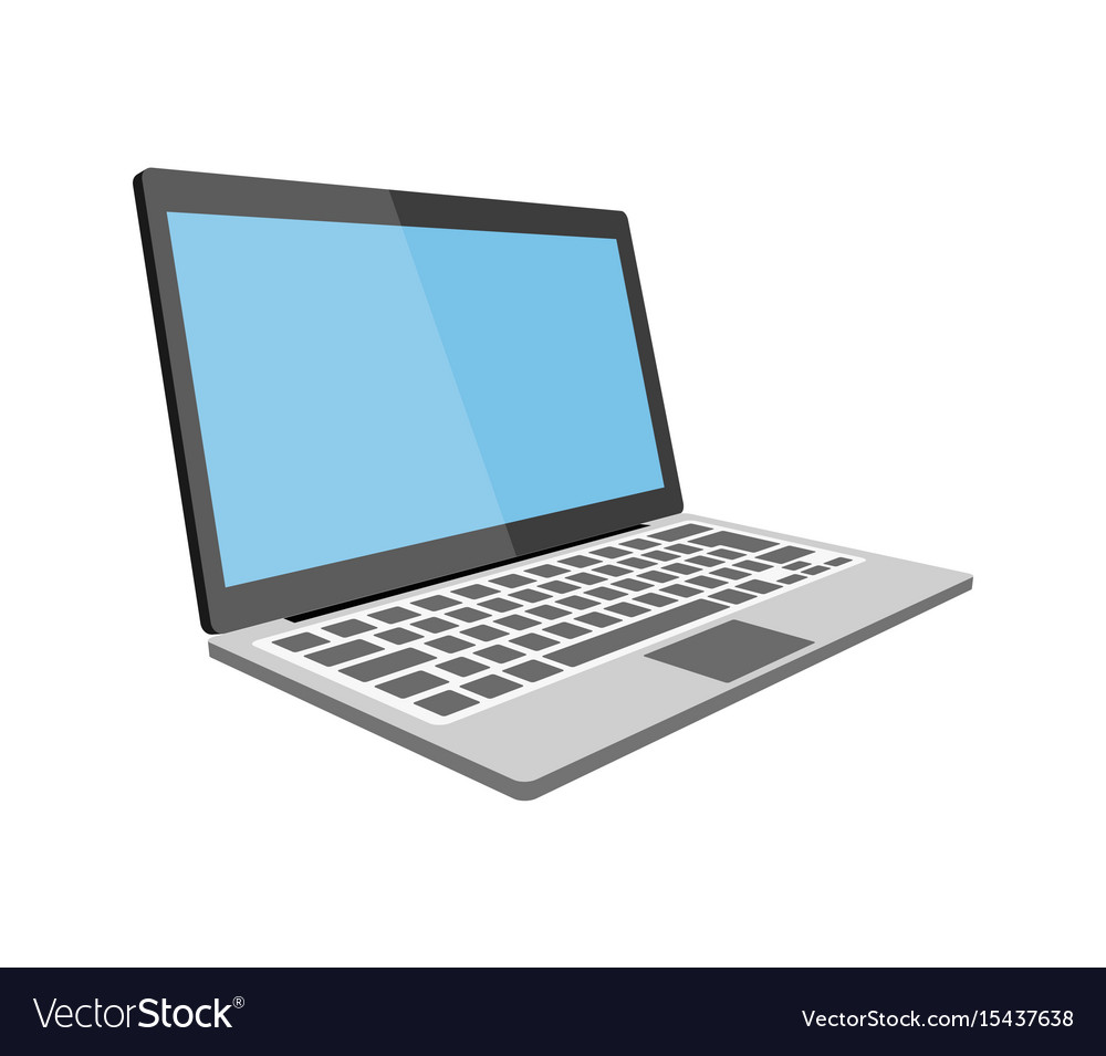 Laptop flat detailed icon