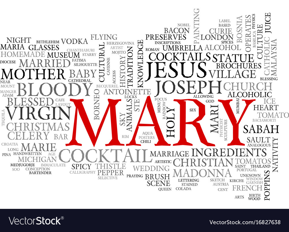 Mary Word Cloud Concept Royalty Free Vector Image