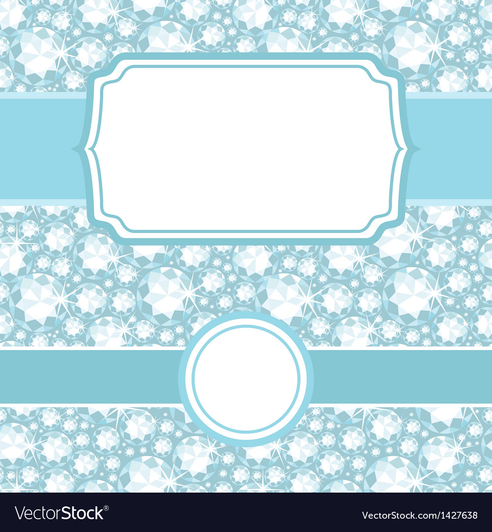 Set of frames on shiny diamonds seamless pattern