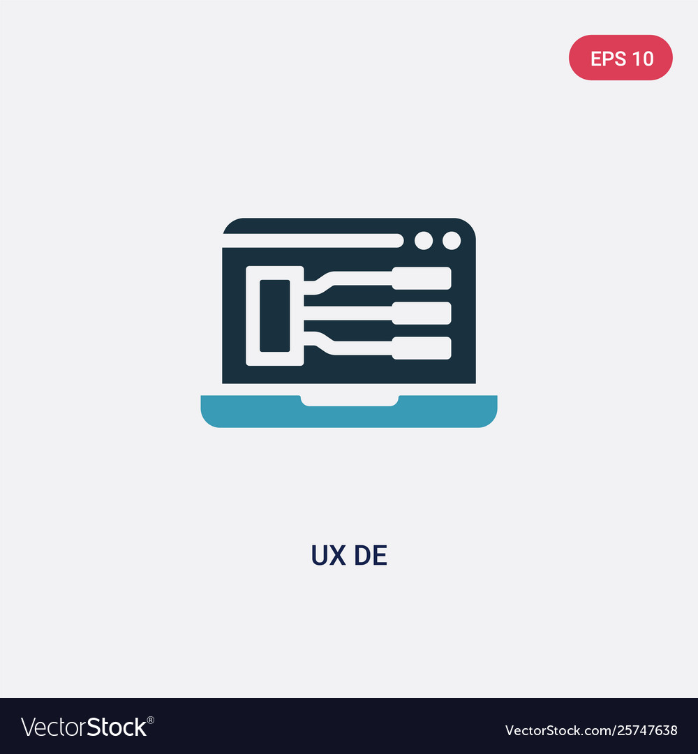 Two color ux de icon from programming concept
