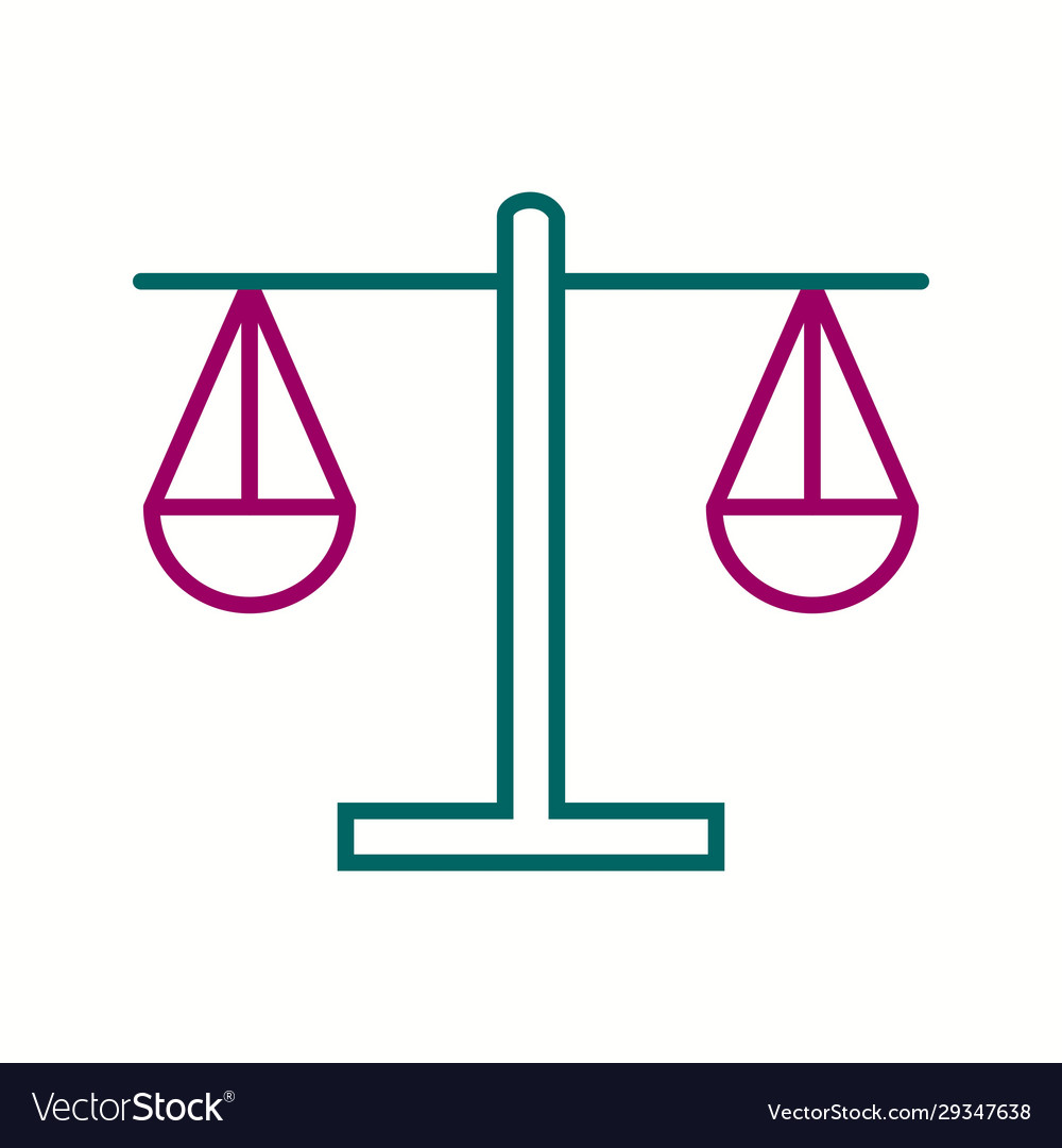 Unique balance line icon