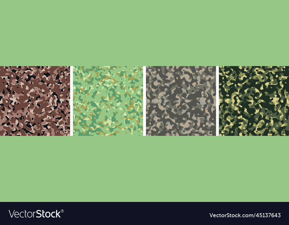 4 camouflage background set pattern design vector image 4 camouflage background set pattern design