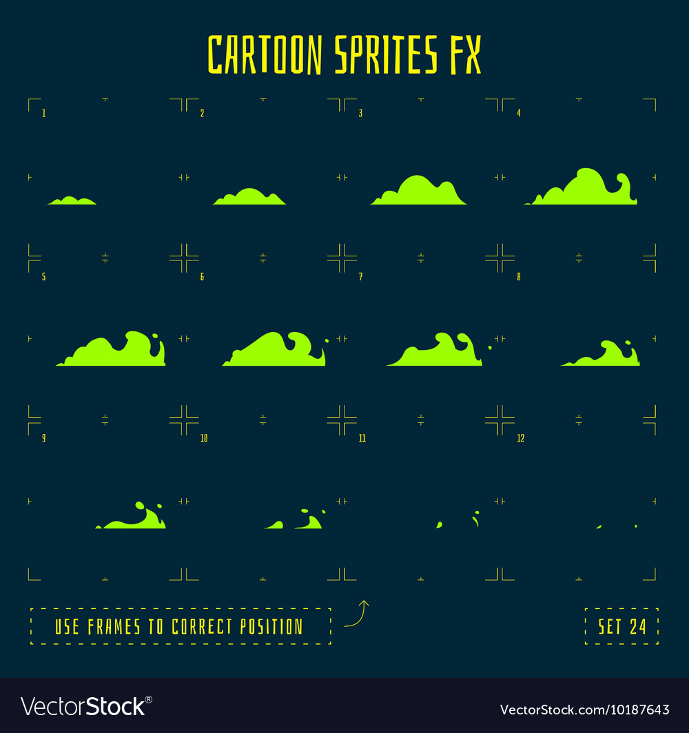 Animation frames or smoke sprites Royalty Free Vector Image Animation frames or smoke sprites Royalty Free Vector Image