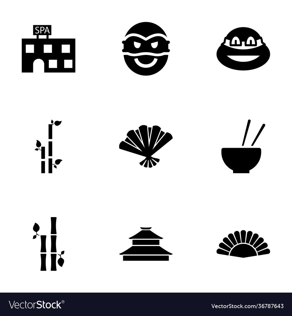 Asia icons Royalty Free Vector Image - VectorStock