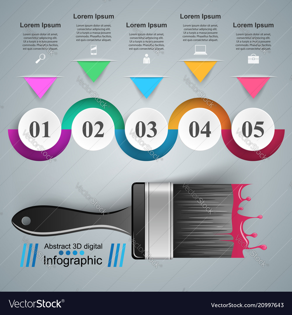 Brush icon business infographics