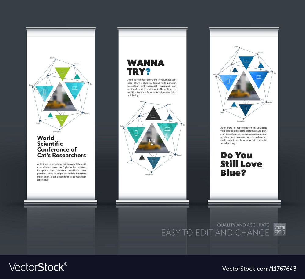 Business-Set moderner Roll-up-Bannerständer