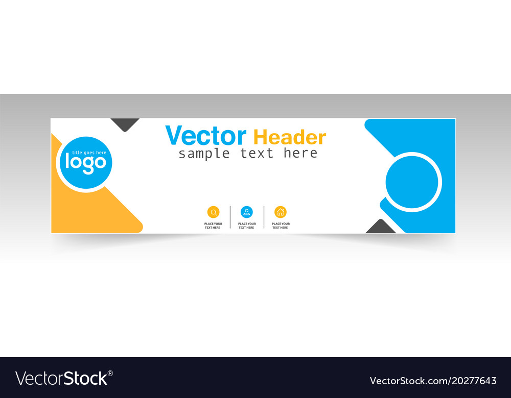 Clean Header Background - Blue & Orange