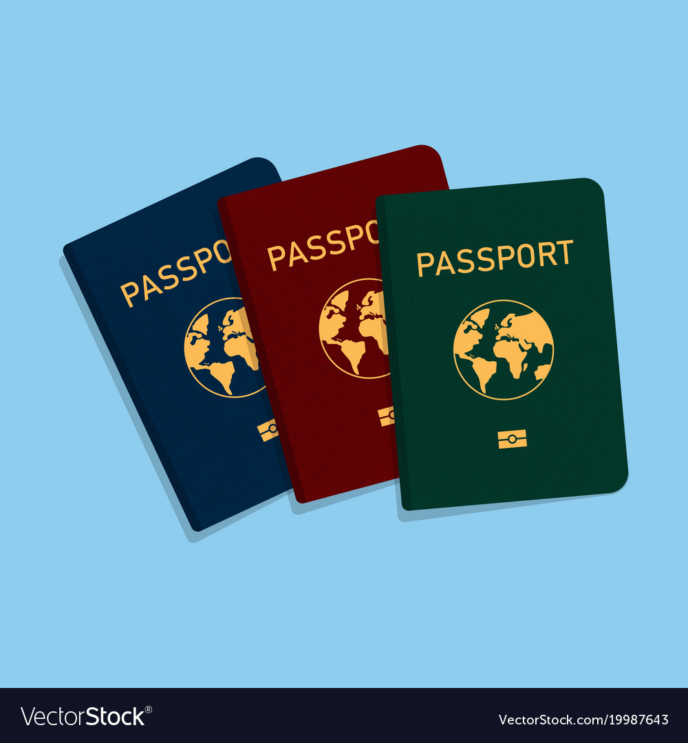 Covers Of Passports Of Different Colors Royalty Free Vector 5334