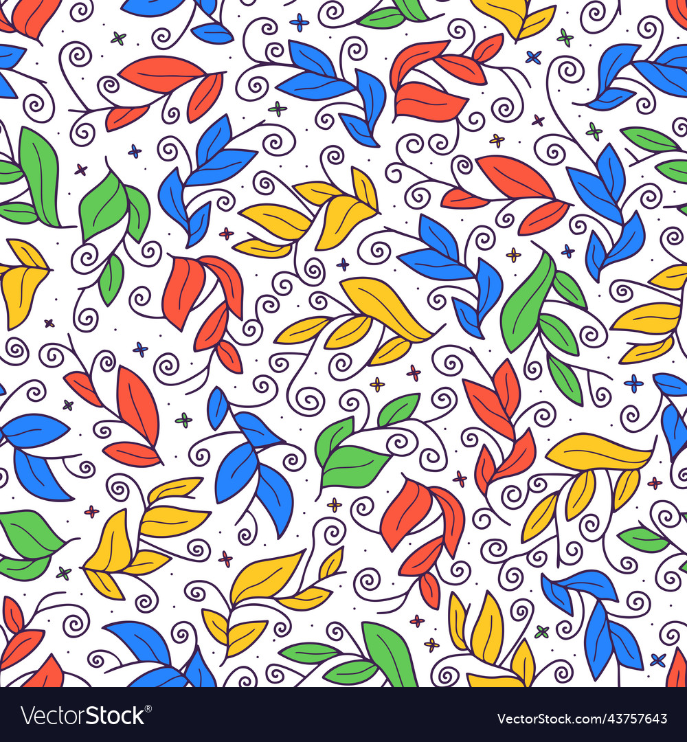 Cute leaf seamless pattern abstract print