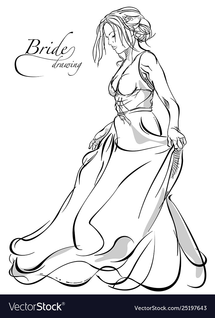Elegant Bride Sketch