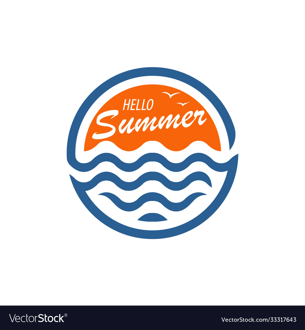 Hello summer logo design inspiration