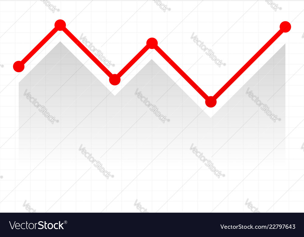 Line Graph Chart with Gridded Background