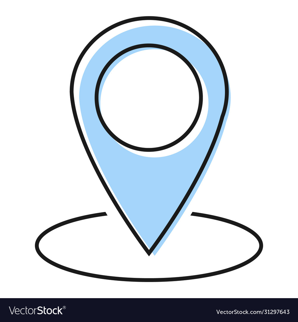 Location icon map pointer symbol isolated