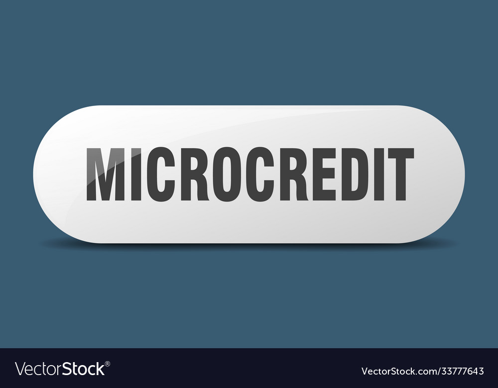 Microcredit button sticker banner rounded glass