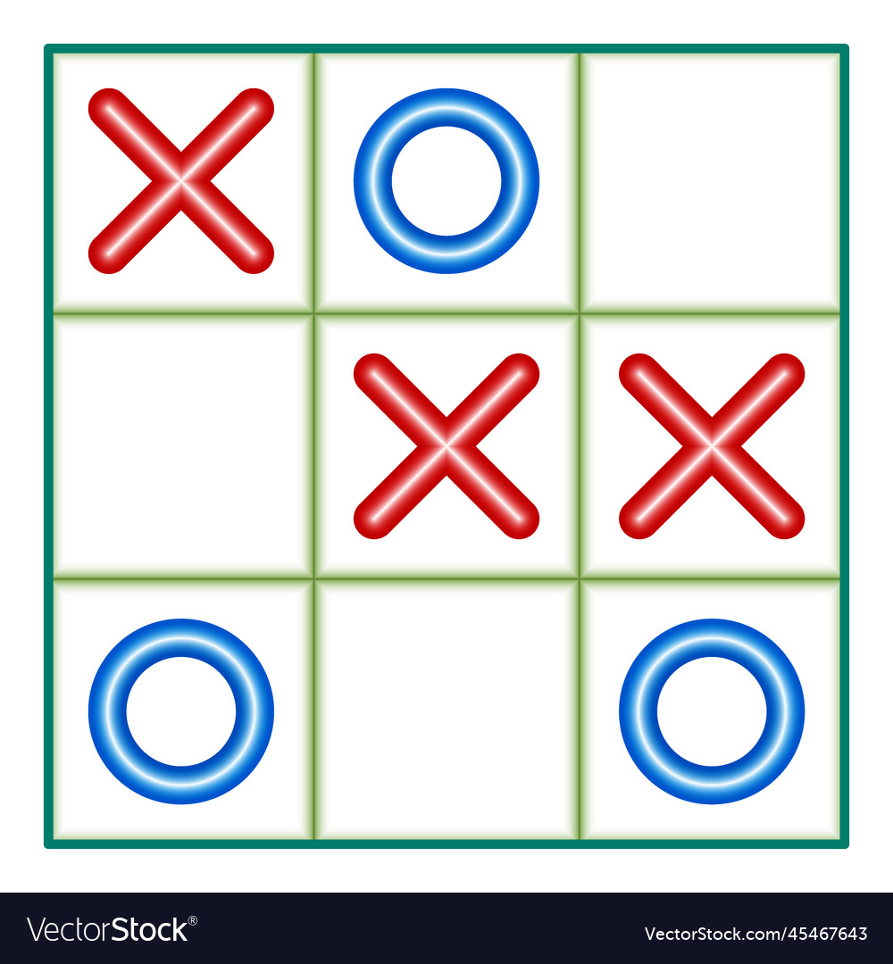 Noughts and crosses Royalty Free Vector Image VectorStock
