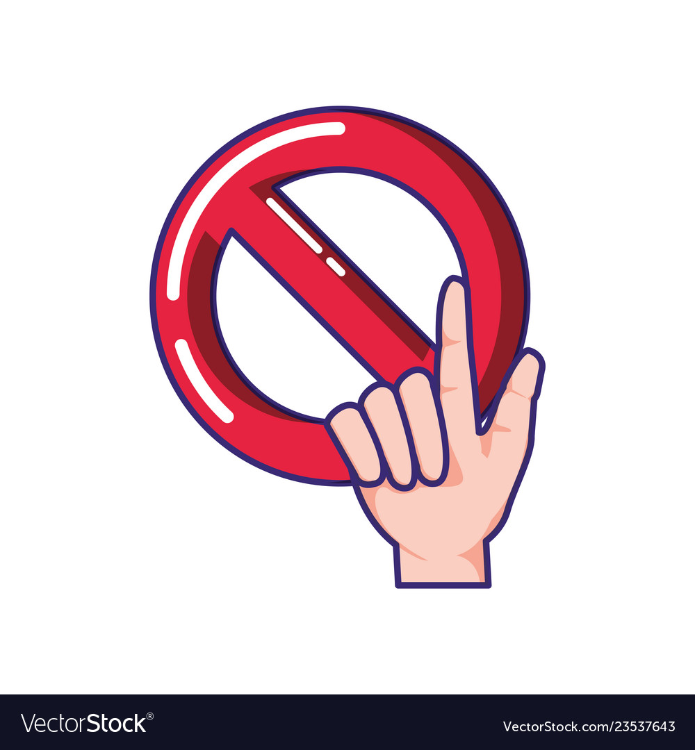 Forbidden sign isolated icon Royalty Free Vector Image