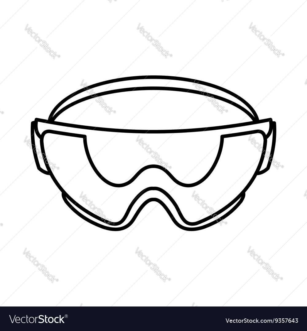 Safety Glasses Icon Outline Style Royalty Free Vector Image 0449