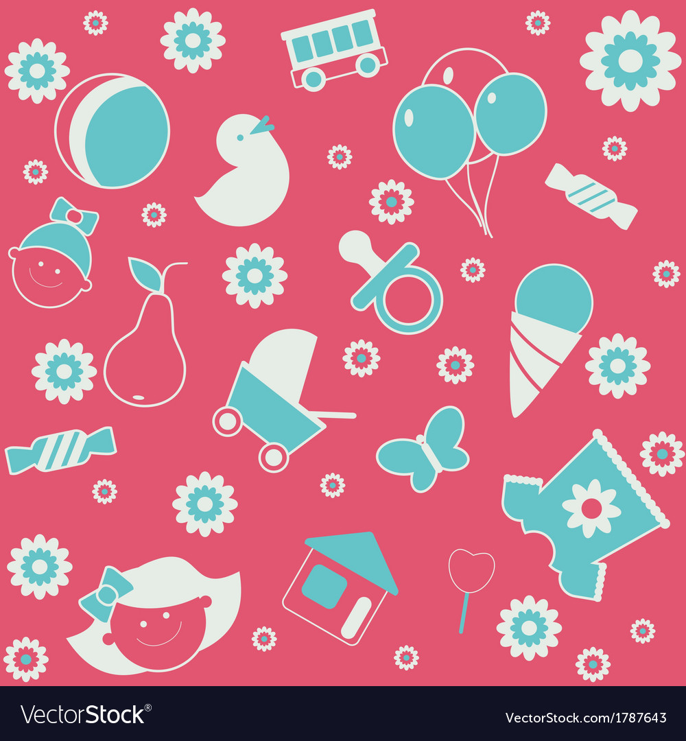 Seamless pattern baby