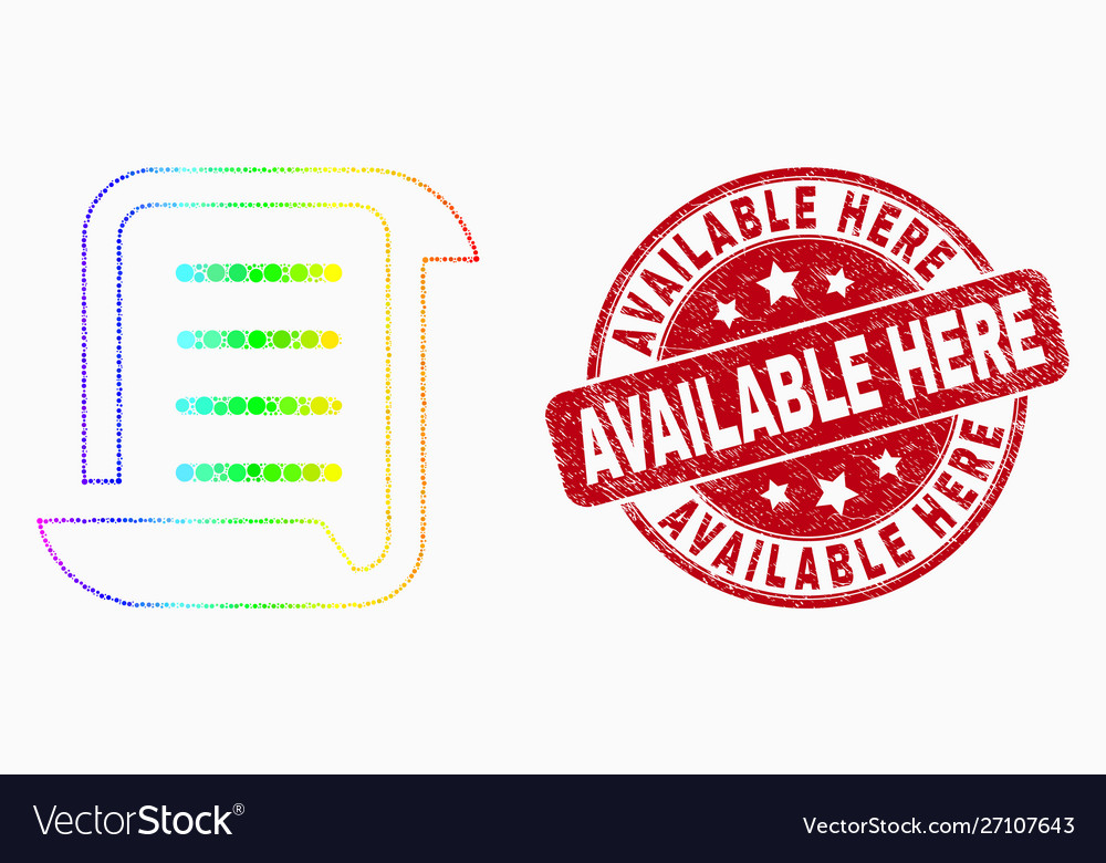 Spectrum pixel scroll list icon vector image Spectrum pixel scroll list icon