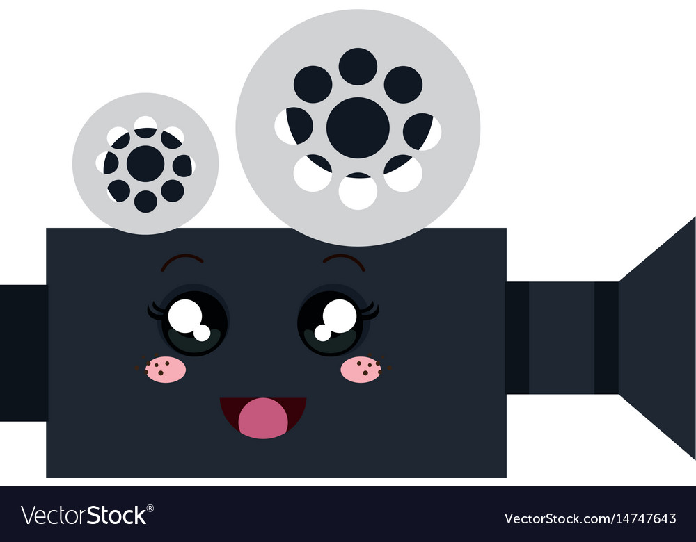 Video camera cinema kawaii character