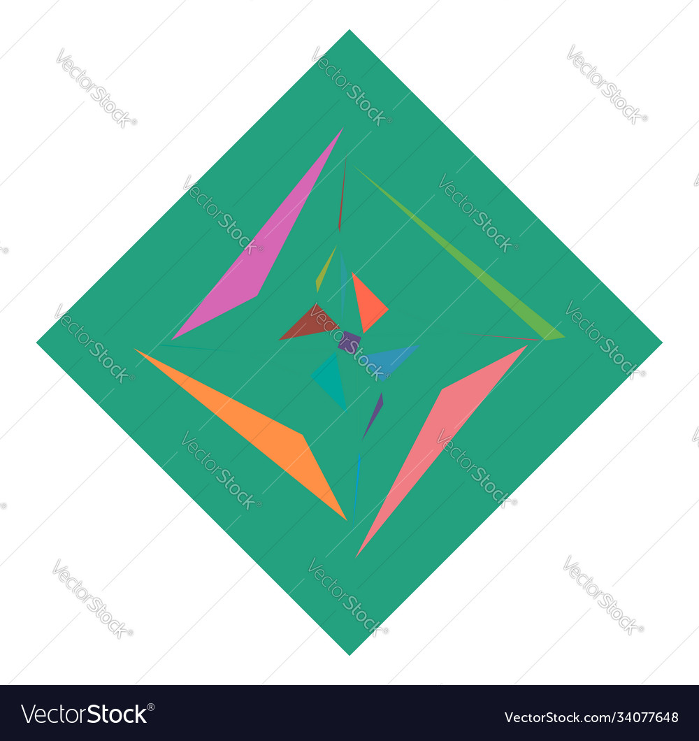 Abstract random geometry shape generative art