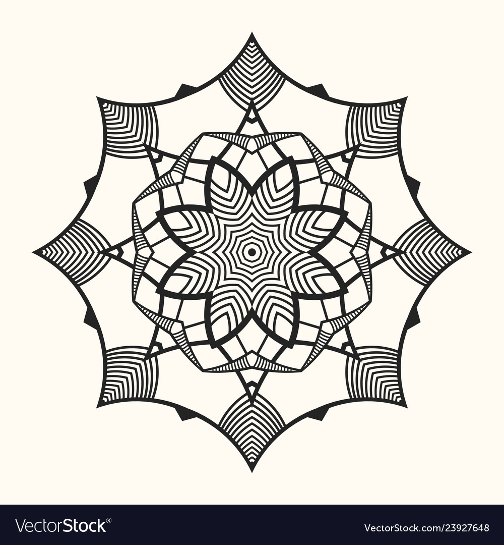 Abstract round symmetrical pattern vector image Abstract round symmetrical pattern