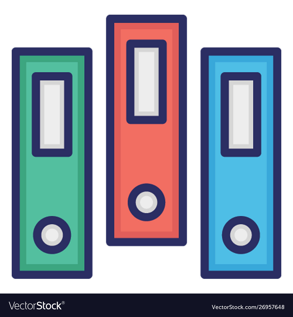 Archives outline fill with color isolated i