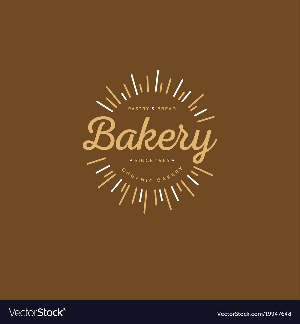 Bakery logo morning pastries Royalty Free Vector Image