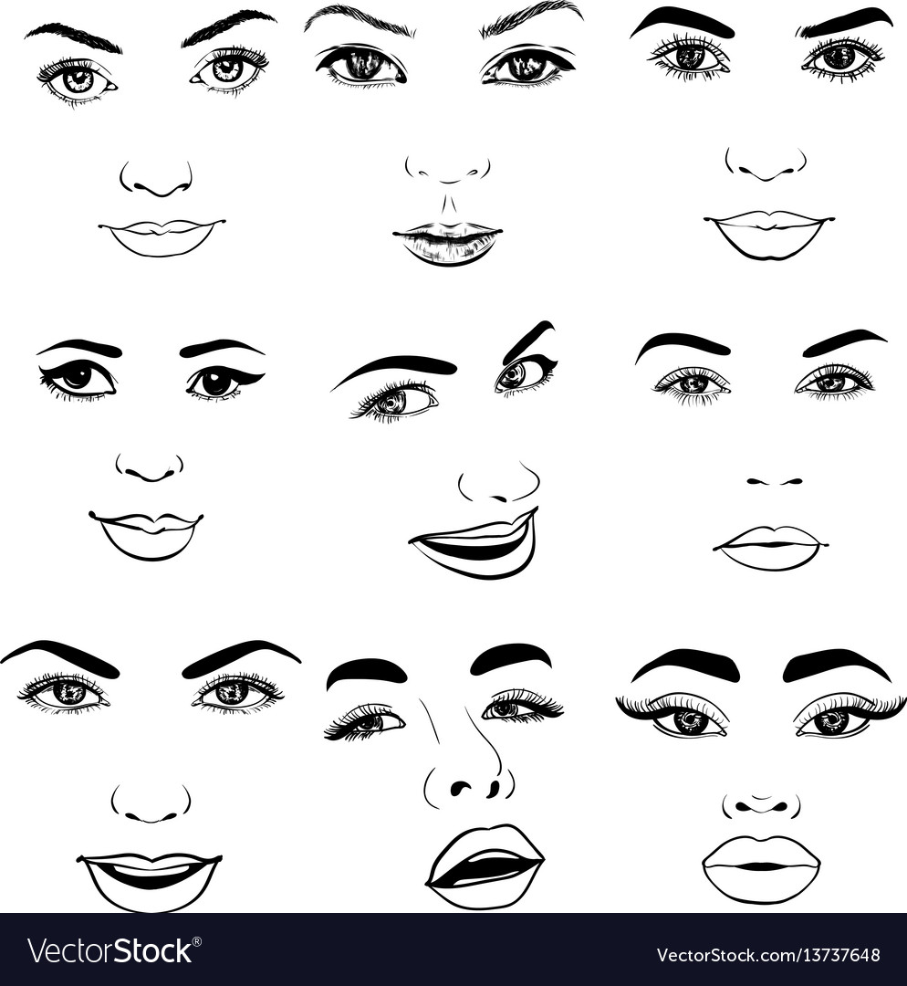 Schöne Mode Frau Porträt für Make-up vector image Schöne Mode Frau Porträt für Make-up