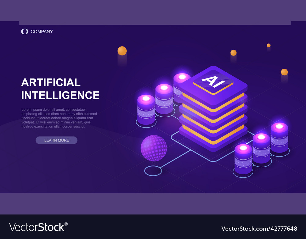 Big data processing concept vector image Big data processing concept