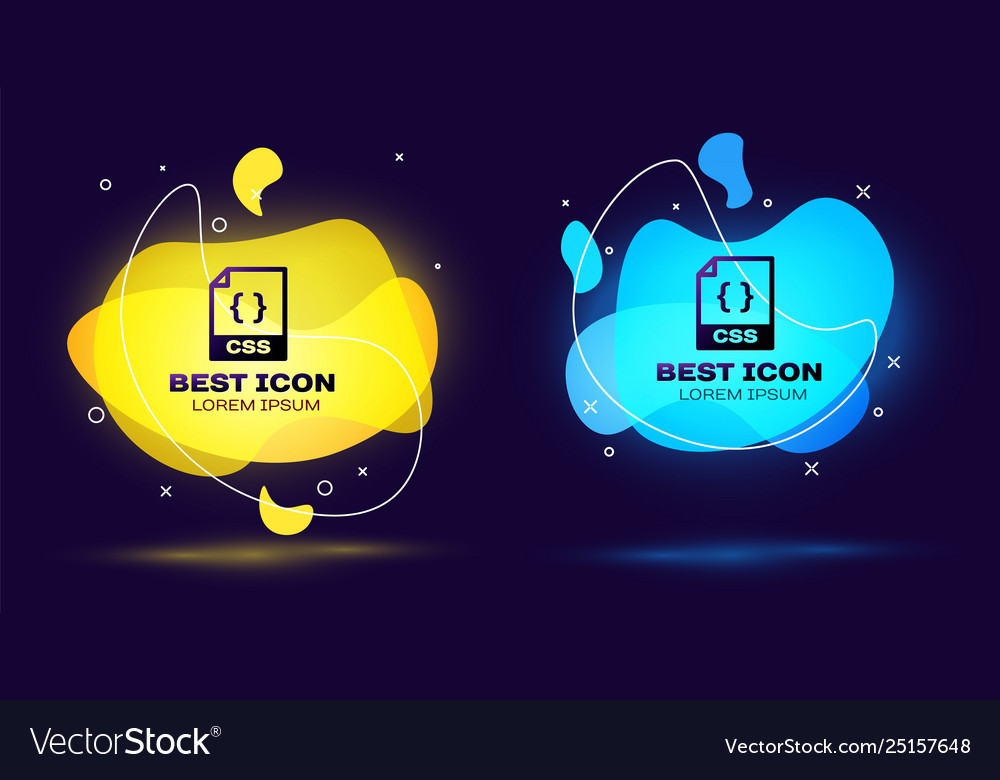 Black css file document icon download button vector image Black css file document icon download button