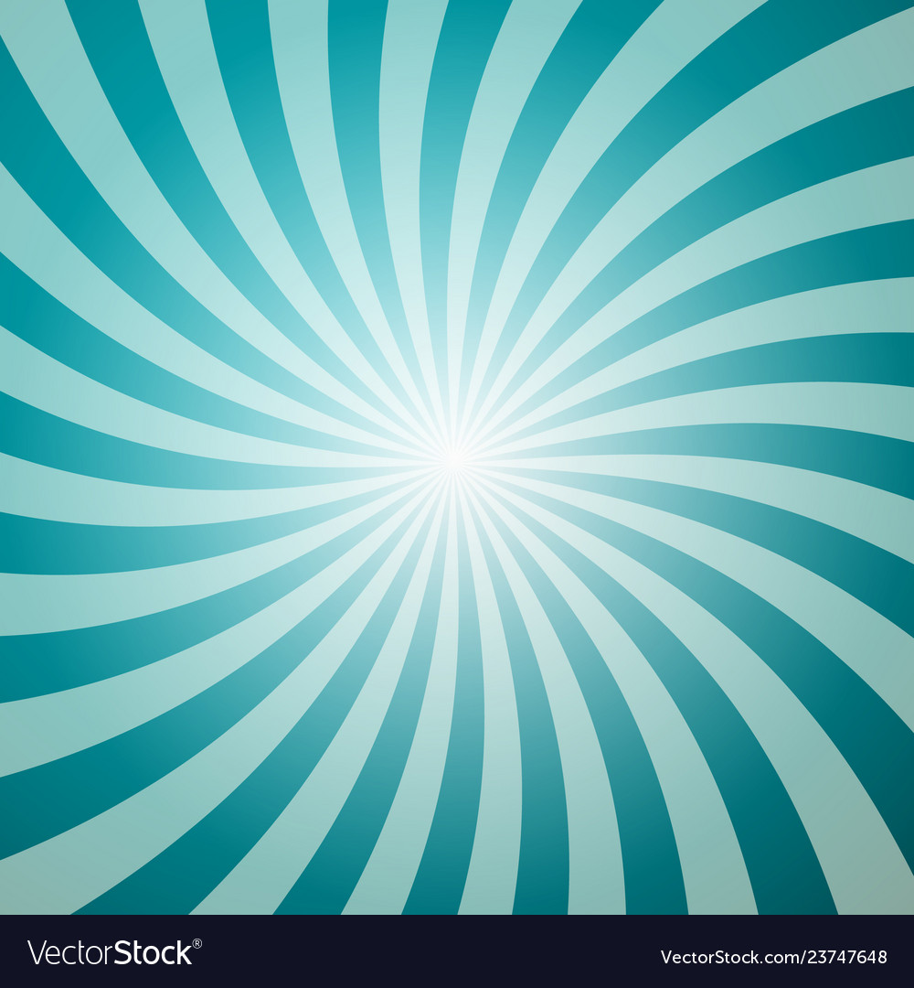 Blue retro background with star shape sun burst