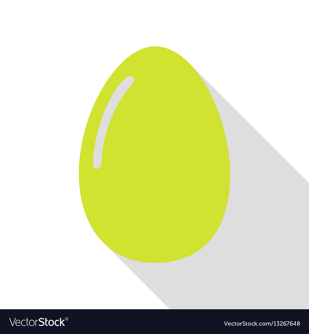 Chicken egg sign pear icon with flat style shadow