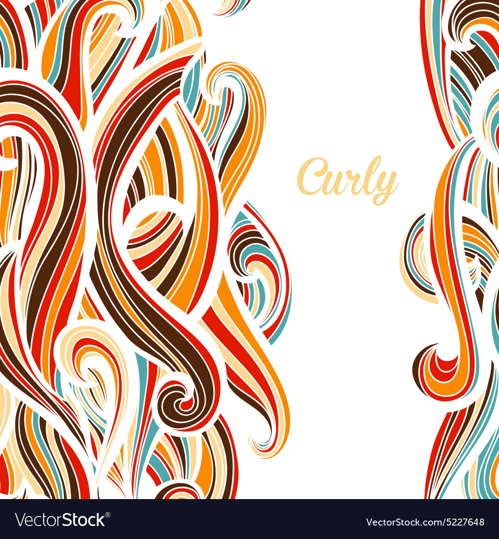 Curl abstract pattern with multicolored waves