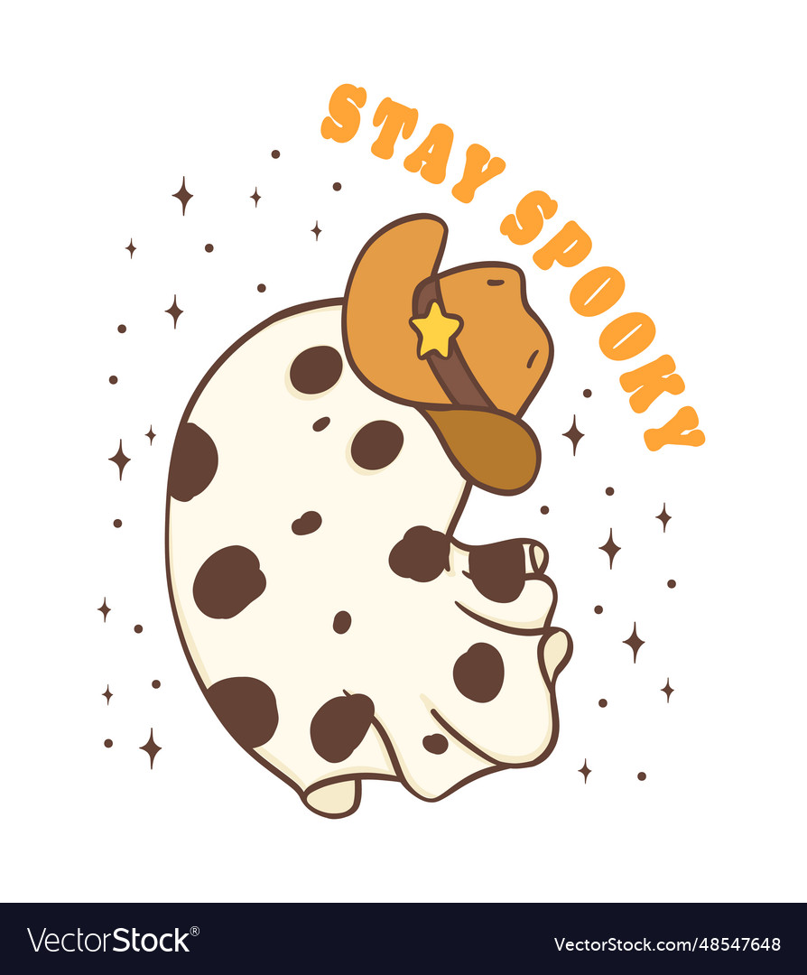 Cute Halloween Cowboy Ghost