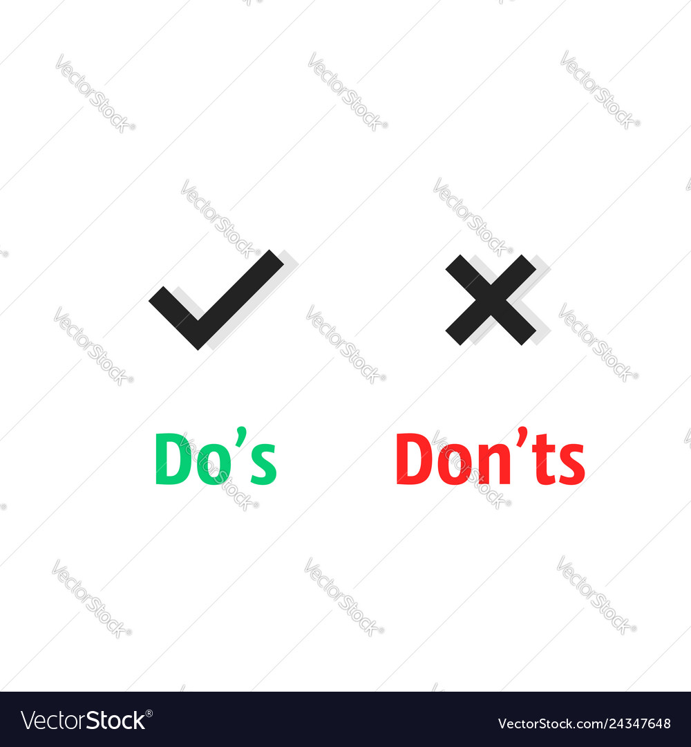 Dos and donts simple check box