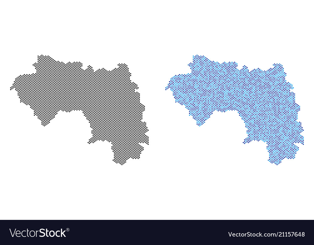 Dotted african guinea map Abstracts