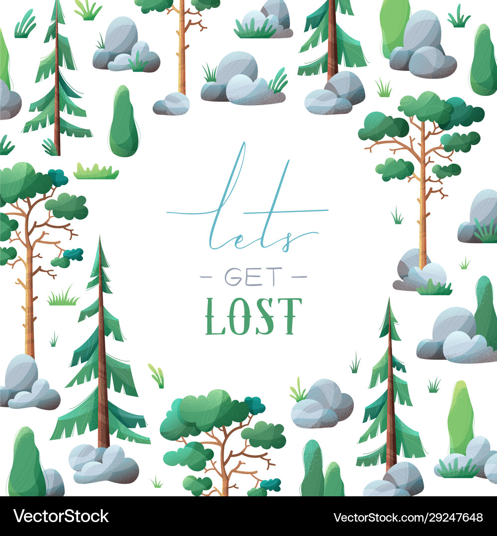 Forest background Royalty Free Vector Image - VectorStock